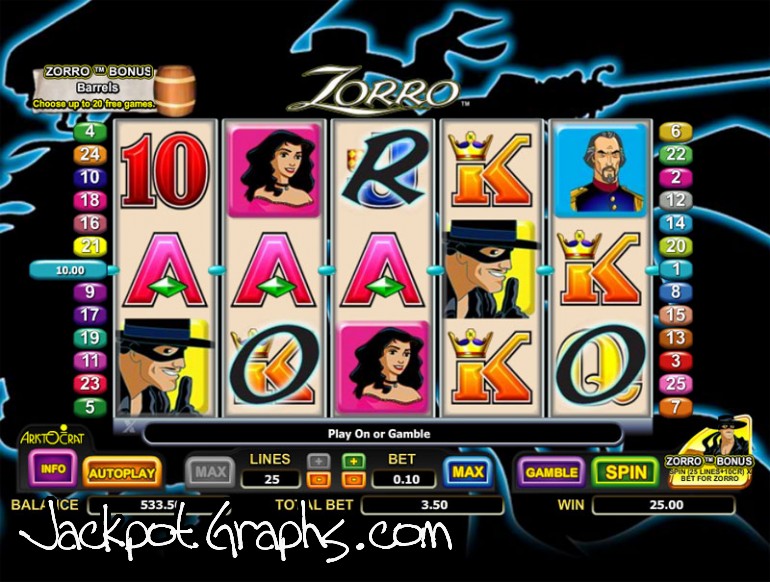 Zorro slot machine app play